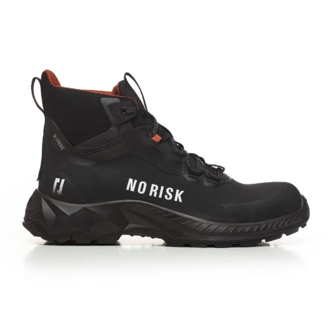 NO RISK X-TREME Mid Black Safety Shoes