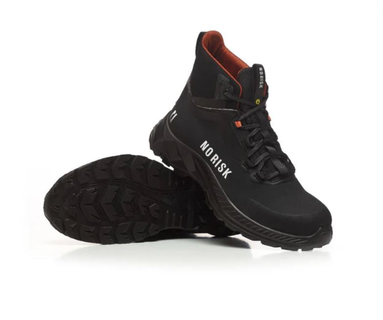NO RISK X-TREME Mid Black Safety Shoes