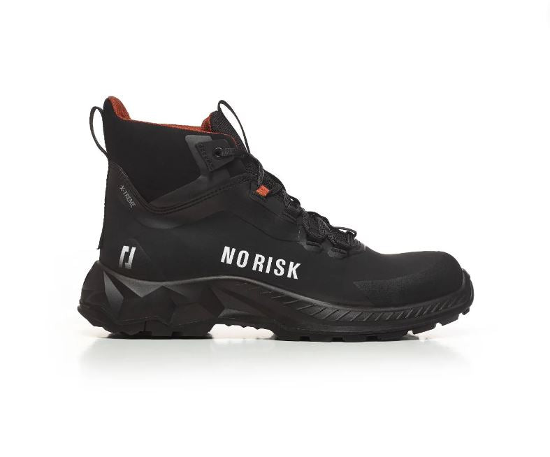 NO RISK X-TREME Mid Black Safety Shoes